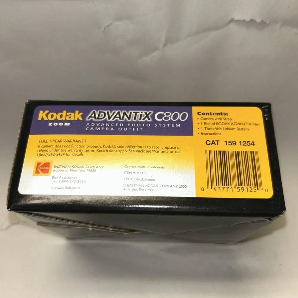 Vintage Kodak Advantix C800 Zoom APS Point & Shoot Film Camera